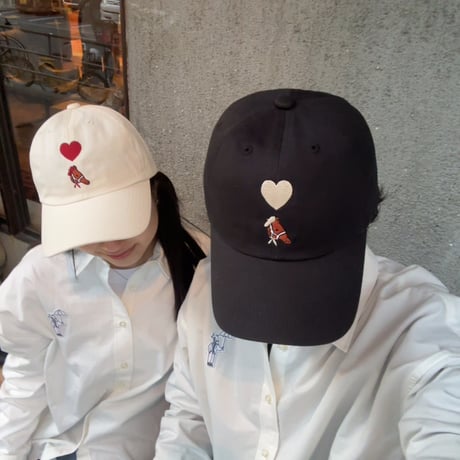 ♡ Embroidery Cap　[off white]　HEV-25009