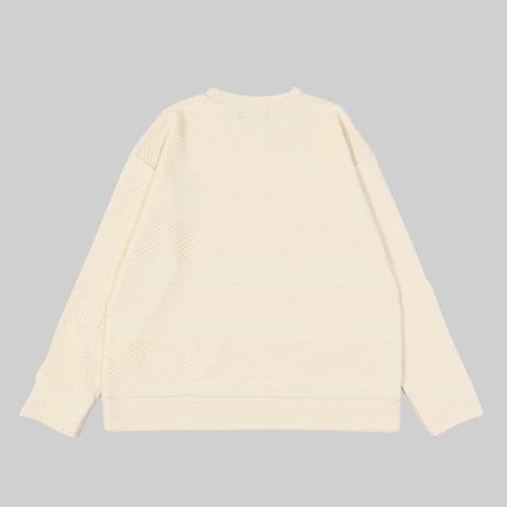 jacquard crew sweat 　[OFF WHITE]　HEV-25019