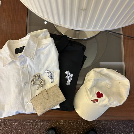 ♡ Embroidery Cap　[off white]　HEV-25009