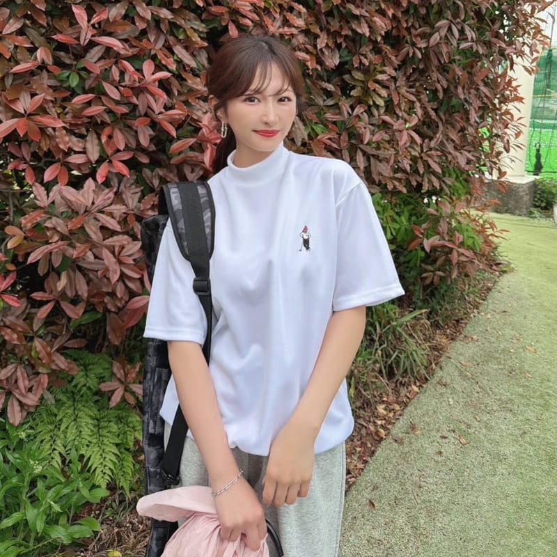 GOLF Embroidery mockeck jersey Tee [WHITE] HEV