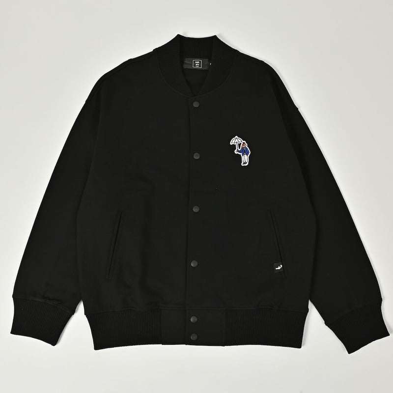 Embroidered patch punch stadium jumper [black]
