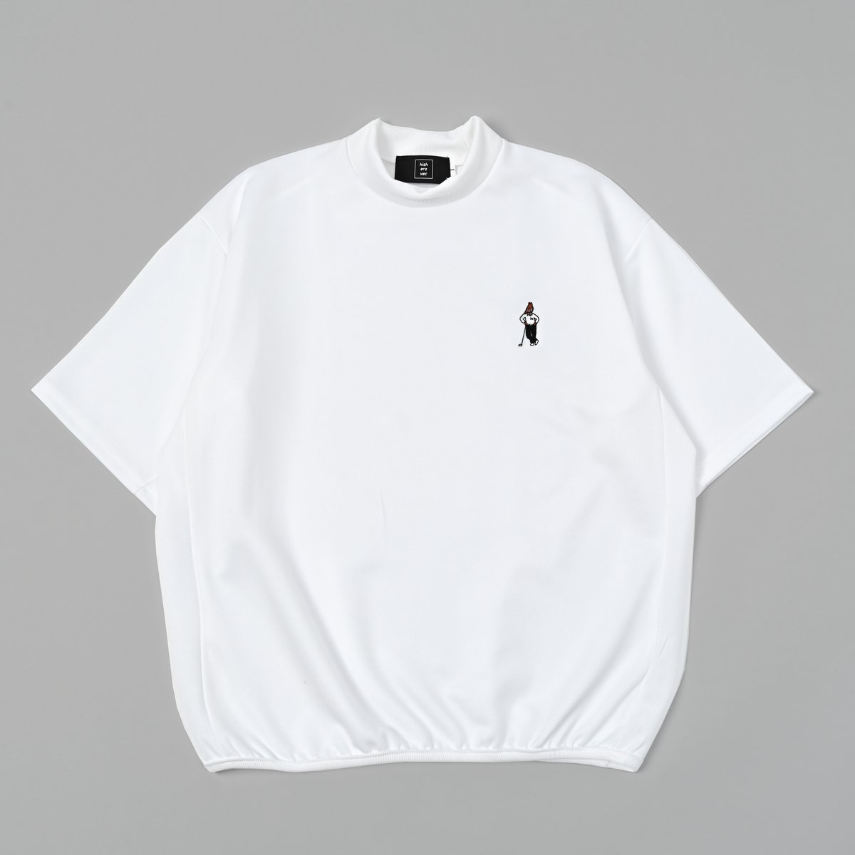GOLF Embroidery mockeck jersey Tee [WHITE] HEV