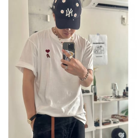 organic cotton artist house＆♡ S/S Tee 　[WHITE]　HEV-24018