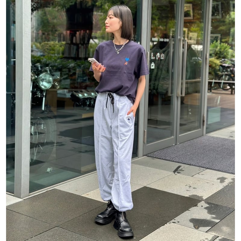 hem cord sweat pants [gray] HEV-24016 | hish er