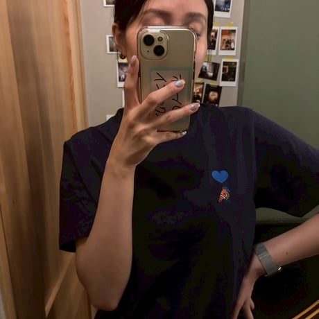 organic cotton  artist house＆♡ S/S Tee 　[NAVY]　HEV-24018