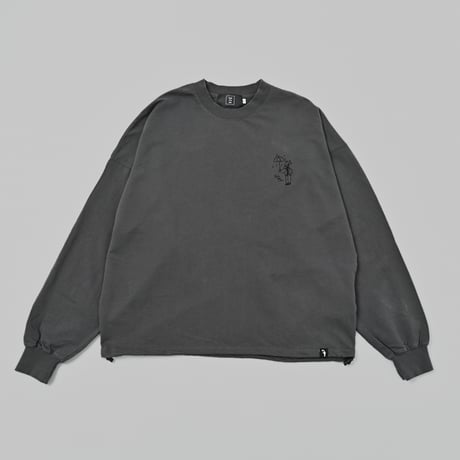 mini pile embroidery L/S Tee 　[SUMIKURO]　HEV-26004