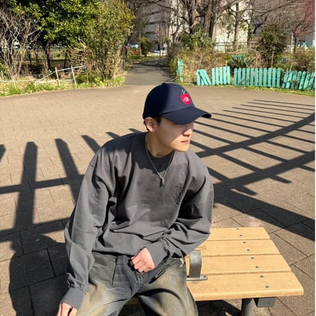 mini pile embroidery L/S Tee 　[SUMIKURO]　HEV-26004