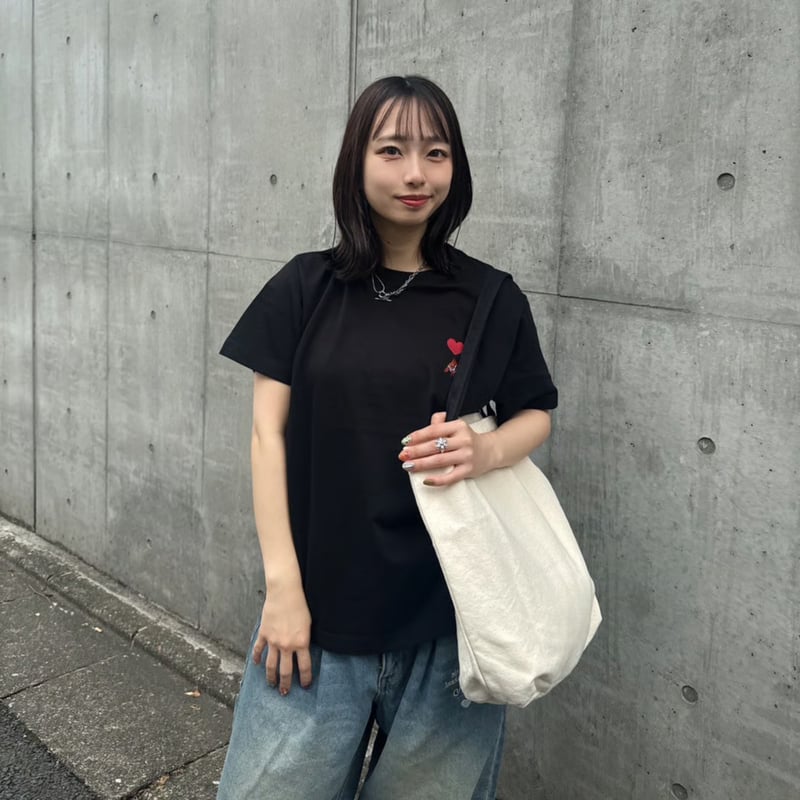 heriheri様 Embroidery S/S Tee [white] HEV-24019 | hish er