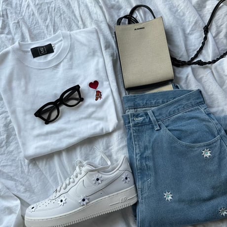 organic cotton artist house＆♡ S/S Tee 　[WHITE]　HEV-24018