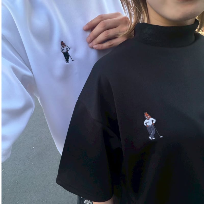 GOLF Embroidery mockeck jersey Tee [WHITE] HEV