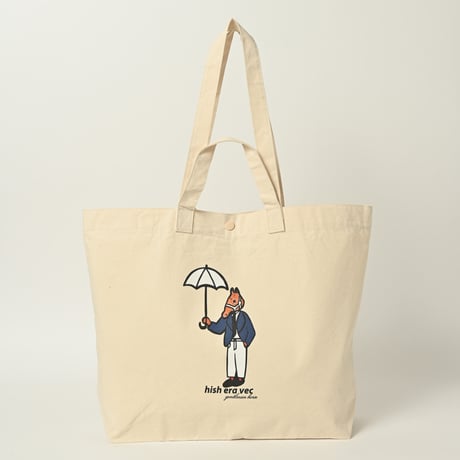 Gentleman Print tote bag 　[natural]　HEV-BG21006