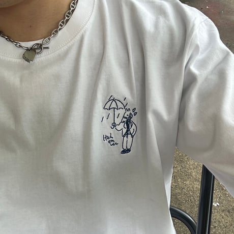 Embroidery S/S Tee 　[white]　HEV-24019