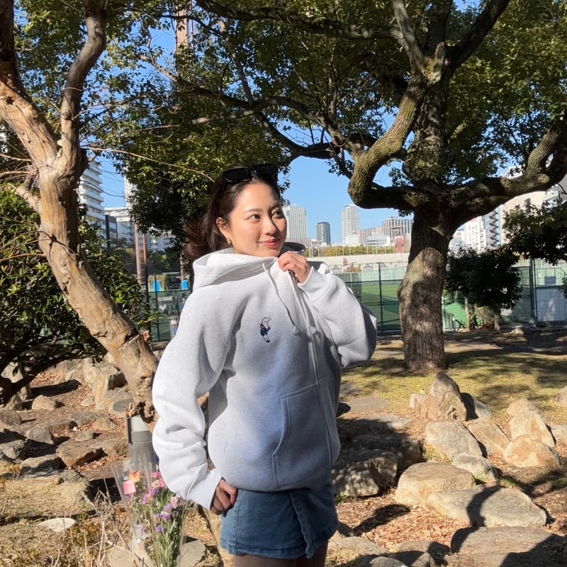 lining full ZIP sweat foodie [ash gray] HEV-25