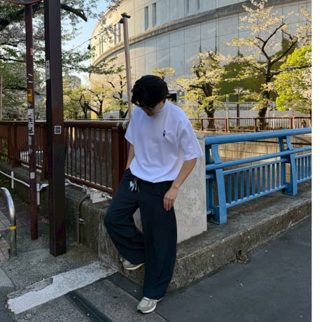 GOLF Embroidery mockeck jersey Tee 　[WHITE]　HEV-26007