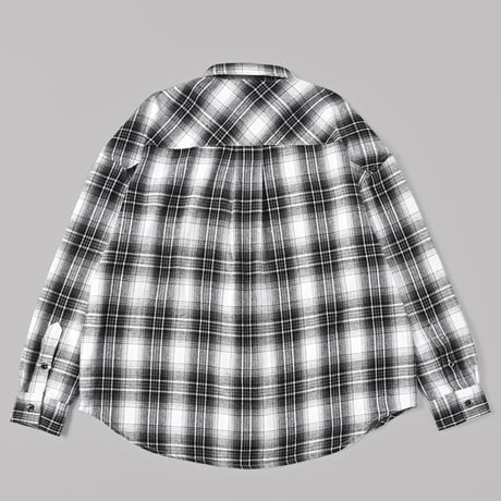 Embroidered check shirts　[BLACK]　HEV-25022