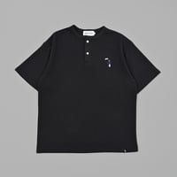Henley Neck Tee 　[CHARCOAL BLACK]　HEV-26008
