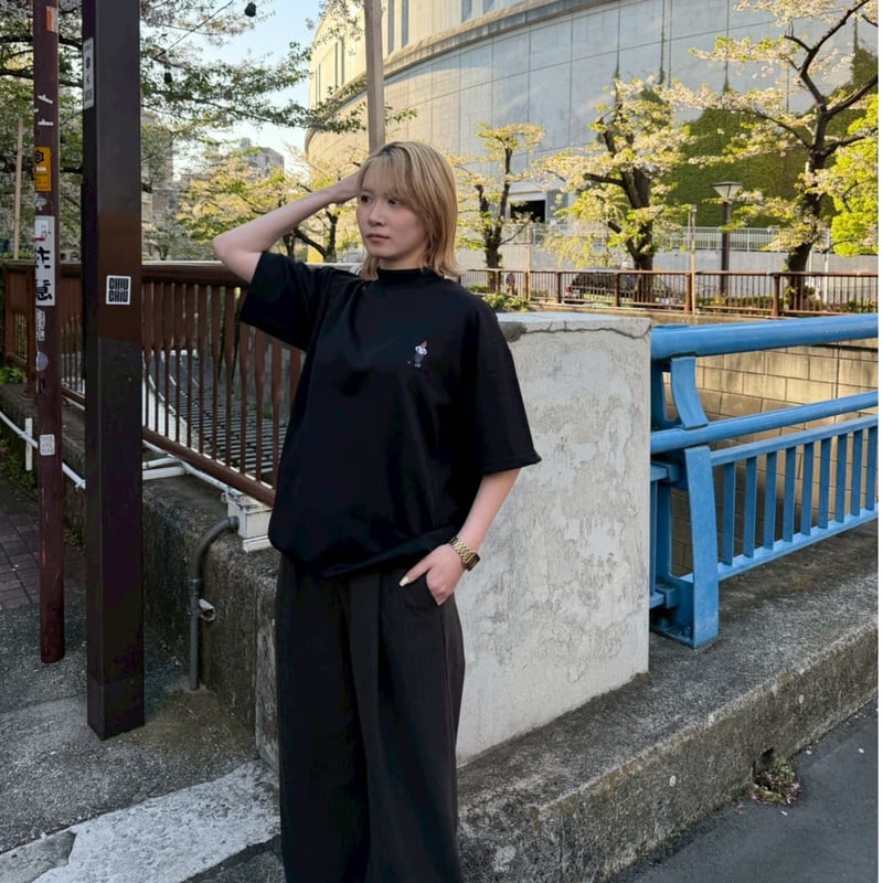 GOLF Embroidery mockeck jersey Tee [BLACK] HEV