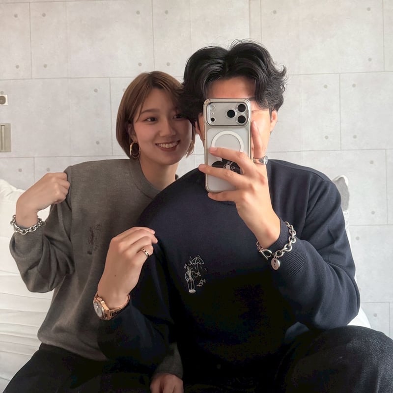 washable crew neck knit [NAVY] HEV-25025 | hi