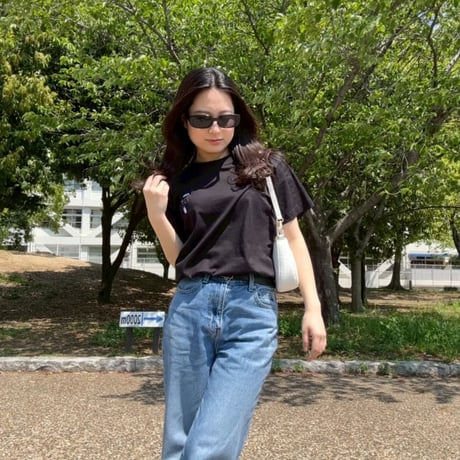 organic cotton Embroidery S/S Tee 　[black]　HEV-23017