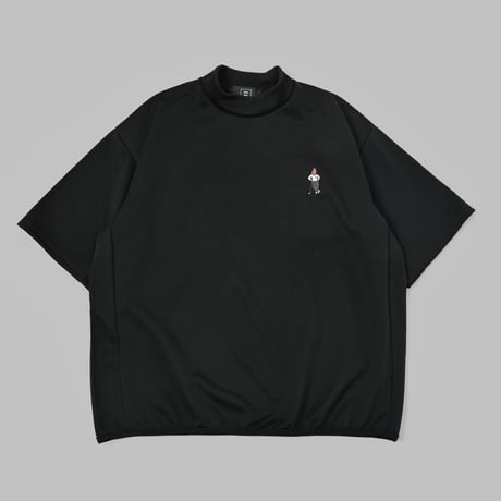 GOLF Embroidery mockeck jersey Tee 　[BLACK]　HEV-26007