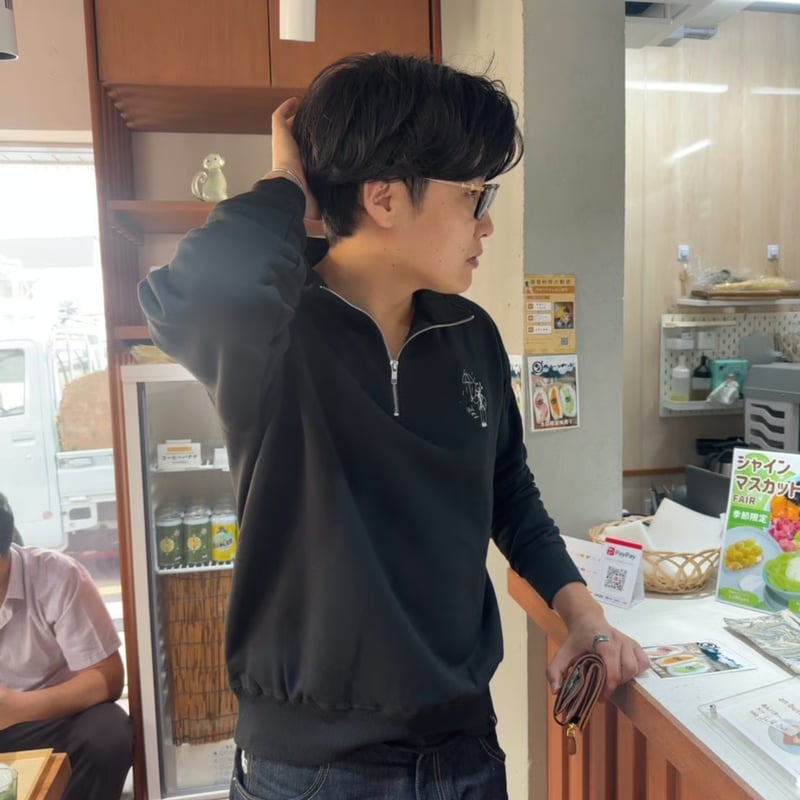 harf ZIP sweat [black] HEV-25018 | hish era vec