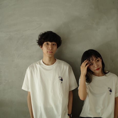 organic cotton Embroidery S/S Tee 　[white]　HEV-23017