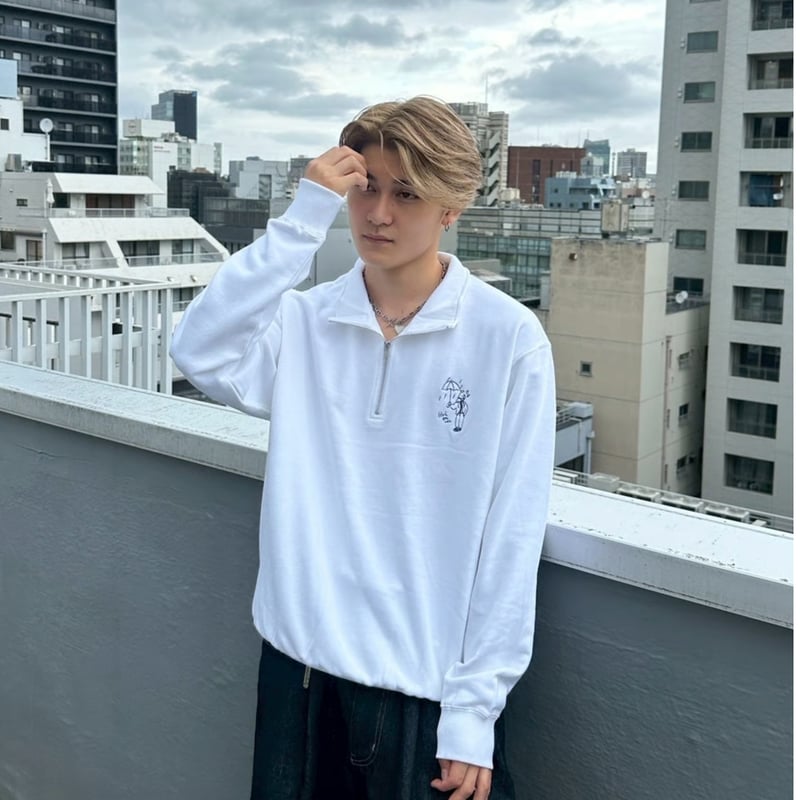 harf ZIP sweat [white] HEV-25018 | hish era vec