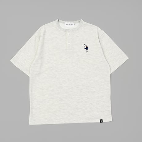 Henley Neck Tee 　[OFFWHITE OATMEAL]　HEV-26008