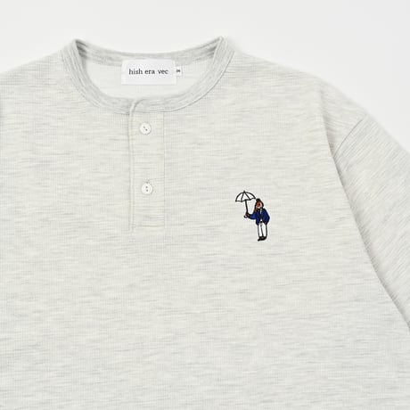 Henley Neck Tee 　[OFFWHITE OATMEAL]　HEV-26008