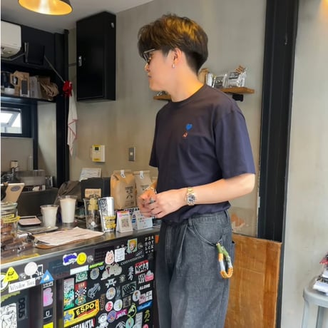 organic cotton  artist house＆♡ S/S Tee 　[NAVY]　HEV-24018