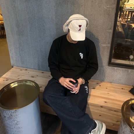 ♡ Embroidery Cap　[off white]　HEV-25009