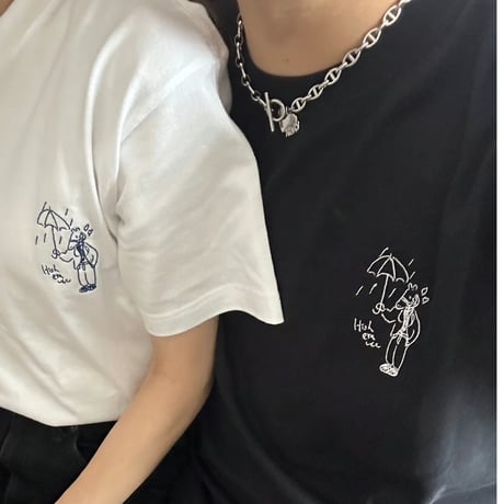 Embroidery S/S Tee 　[black]　HEV-24019