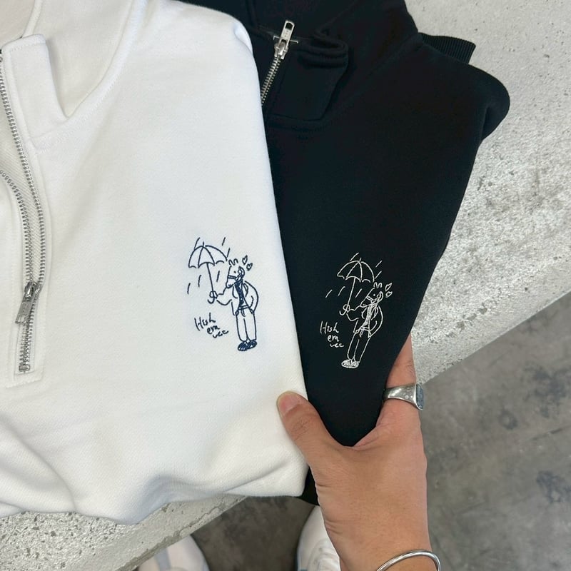 harf ZIP sweat [black] HEV-25018 | hish era vec