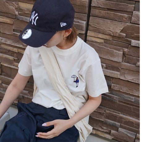 organic cotton Embroidery S/S Tee 　[white]　HEV-23017