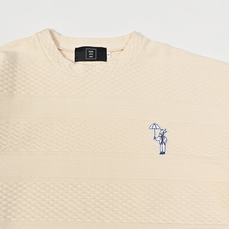 jacquard crew sweat [OFF WHITE] HEV-25019 | hi