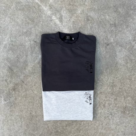 mini pile embroidery L/S Tee 　[OAT MEAL]　HEV-26004