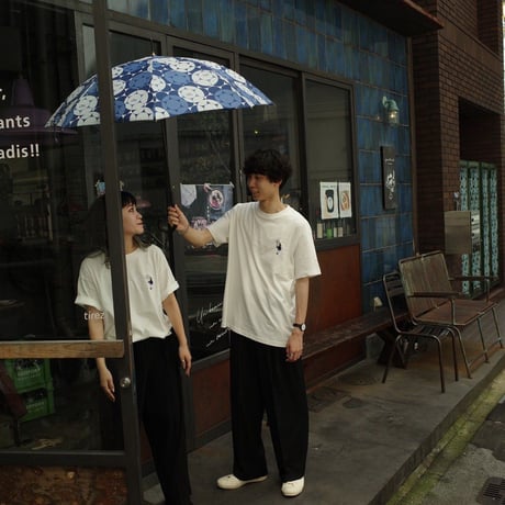 organic cotton Embroidery S/S Tee 　[white]　HEV-23017