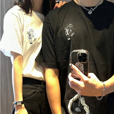 Embroidery S/S Tee 　[black]　HEV-24019
