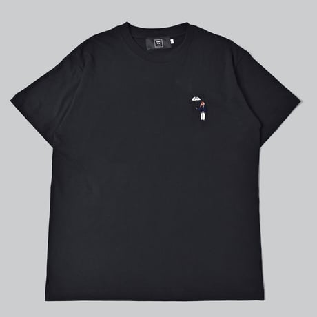 organic cotton Embroidery S/S Tee 　[navy]　HEV-23017