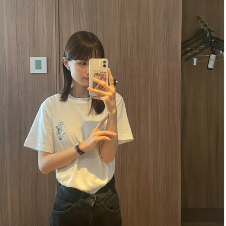 Embroidery S/S Tee 　[white]　HEV-24019