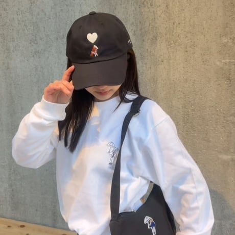 ♡ Embroidery Cap　[black]　HEV-25009