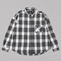 Embroidered check shirts　[BLACK]　HEV-25022