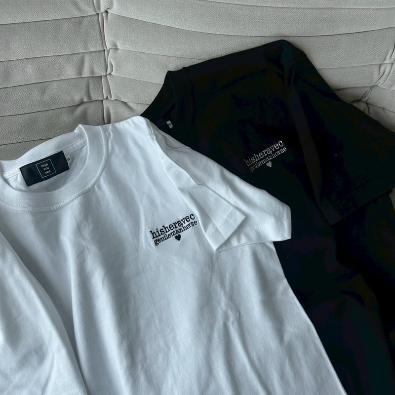 Embroidery S/S Tee [white] HEV-25014 | hish er