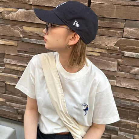 organic cotton Embroidery S/S Tee 　[white]　HEV-23017