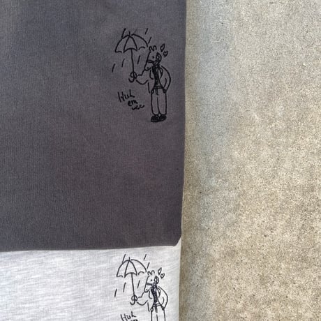 mini pile embroidery L/S Tee 　[SUMIKURO]　HEV-26004