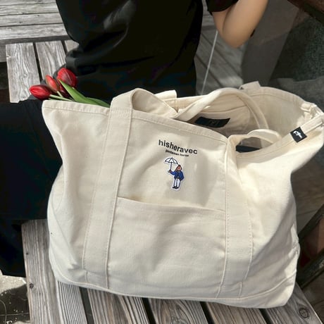 hish era vec BIG tote bag 　[natural]　HEV-25012