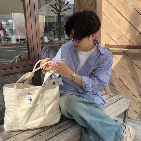 hish era vec BIG tote bag 　[natural]　HEV-25012