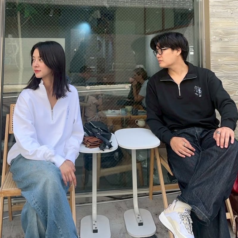 harf ZIP sweat [white] HEV-25018 | hish era vec