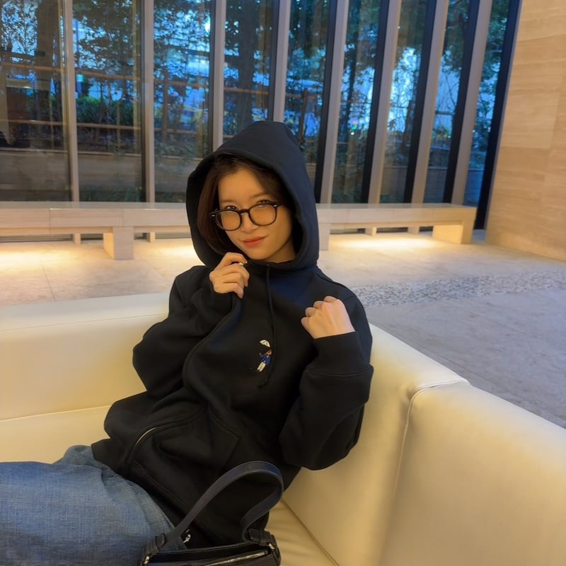 lining full ZIP sweat foodie [black] HEV-25004