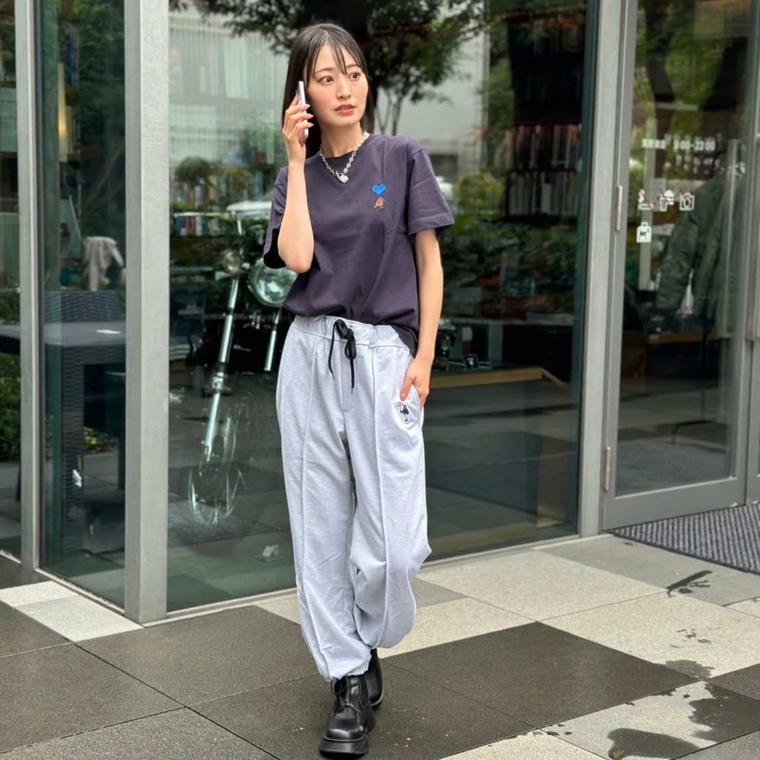 hem cord sweat pants [gray] HEV-24016 | hish er